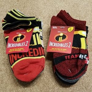 Incredibles 2 themed toddler boys socks size 7-10